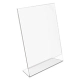 Classic Image Slanted Sign Holder, Portrait, 8 1-2 X 11 Insert, Clear