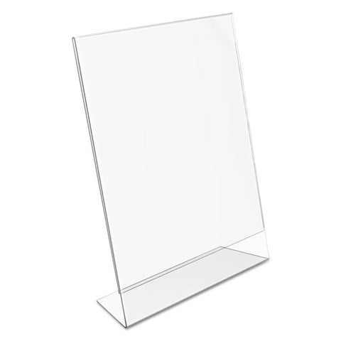 Classic Image Slanted Sign Holder, Portrait, 8 1-2 X 11 Insert, Clear