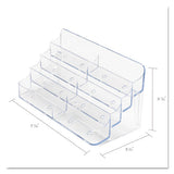 8-pocket Business Card Holder, 400 Card Cap, 7 7-8 X 3 3-8 X 3 1-2, Clear