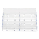 8-pocket Business Card Holder, 400 Card Cap, 7 7-8 X 3 3-8 X 3 1-2, Clear