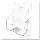 Docuholder For Countertop-wall-mount, Booklet Size, 6.5w X 3.75d X 7.75h, Clear