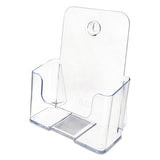 Docuholder For Countertop-wall-mount, Booklet Size, 6.5w X 3.75d X 7.75h, Clear