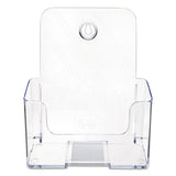 Docuholder For Countertop-wall-mount, Booklet Size, 6.5w X 3.75d X 7.75h, Clear