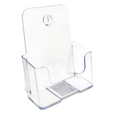 Docuholder For Countertop-wall-mount, Booklet Size, 6.5w X 3.75d X 7.75h, Clear
