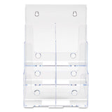 6-compartment Docuholder, Leaflet Size, 9.63w X 6.25d X 12.63h, Clear