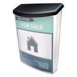Outdoor Literature Box, 10w X 4.5d X 13.13h, Clear-black