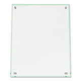 Superior Image Beveled Edge Sign Holder, Letter Insert, Clear-green-tinted Edges