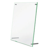 Superior Image Beveled Edge Sign Holder, Letter Insert, Clear-green-tinted Edges