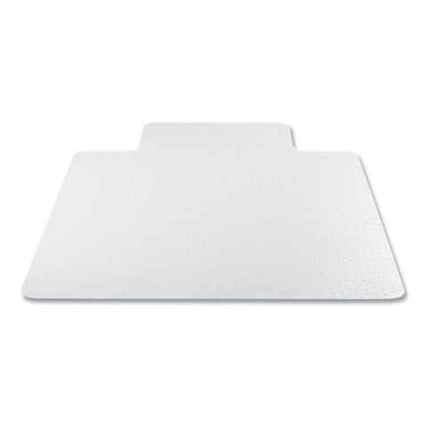 Antimicrobial Chair Mat, Medium Pile Carpet, 53 X 45, Lipped, Clear