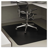Economat All Day Use Chair Mat For Hard Floors, 45 X 53, Rectangular, Black
