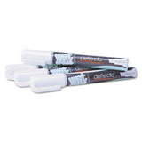 Wet Erase Markers, Medium Chisel Tip, White, 4-pack