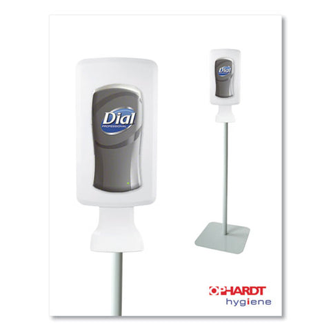 Fit Touch Free Dispenser Floor Stand, 15.7 X 15.7 X 58.3, White