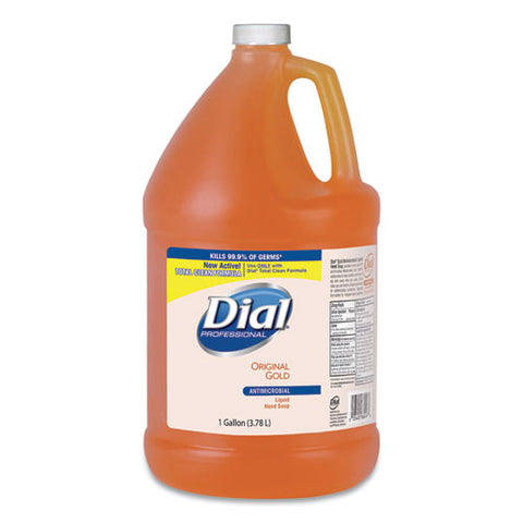 Gold Antimicrobial Liquid Hand Soap, Floral Fragrance, 1 Gal Bottle, 4-carton