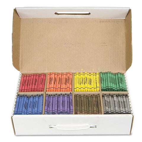 Crayons Made With Soy, 100 Each Of 8 Colors, 800-carton
