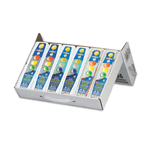 Semi-moist Watercolors, 8 Assorted Colors, 36-set