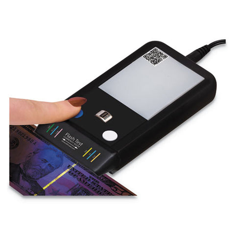 Flashtest Counterfeit Detector, Micr, Uv Light, Watermark, U.s. Currency, Black