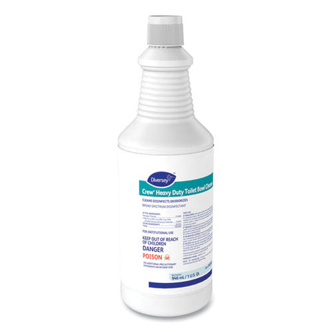 Crew Heavy Duty Toilet Bowl Cleaner, Minty, 32 Oz Squeeze Bottle, 12-carton