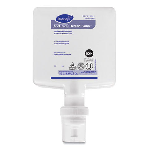 Soft Care Defend Foam Handwash, Fragrance-free, 1.2 L Refill, 6-carton