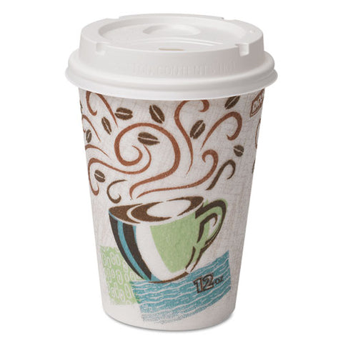Paper Hot Cups And Lids Combo Bag, 12 Oz, 50-pack, 6-packs-carton