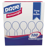 Plastic Cutlery, Heavyweight Soup Spoons, White, 1,000-carton