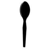 Plastic Cutlery, Heavy Mediumweight Teaspoons, Black, 1,000-carton
