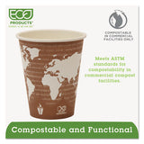 World Art Renewable Compostable Hot Cups, 8 Oz., 50-pk, 20 Pk-ct