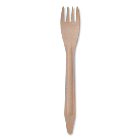 Wood Cutlery, Fork, Natural, 500/carton