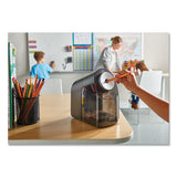 Model 1675 Teacherpro Classroom Electric Pencil Sharpener, Ac-powered, 4 X 7.5 X 8, Black-silver-smoke