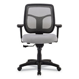 Apollo Mid-back Mesh Chair, Silver Seat-silver Back, Black Base