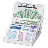 All-purpose First Aid Kit, 34 Pieces, 3 3-4 X 4 3-4 X 1-2, Blue-white
