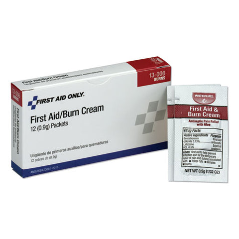 First Aid Kit Refill Burn Cream Packets, 12-box