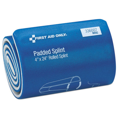 Padded Splint, 4" X 24", Blue-white