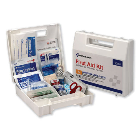 Ansi 2015 Compliant Class A Type I And Ii First Aid Kit For 25 People, 89 Pieces