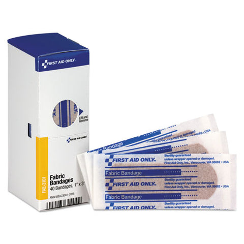 Refill For Smartcompliance General Business Cabinet, Fabric Bandages, 1x3, 40-bx