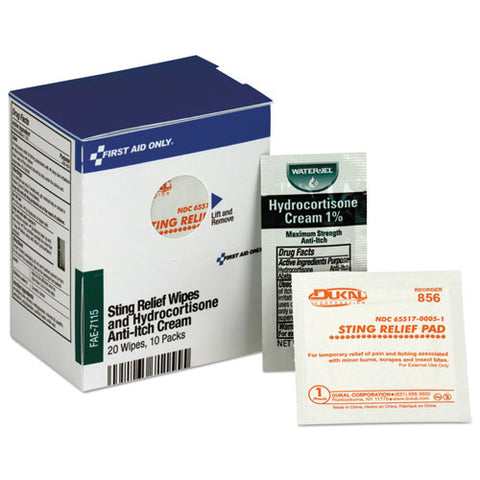 Refill F-smartcompliance Cabinet,20 Sting Relief Wipes,10 Hydrocortisone Packs