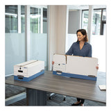 Liberty Heavy-duty Strength Storage Boxes, Letter Files, 12.25" X 24.13" X 10.75", White-blue, 12-carton
