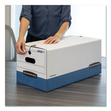 Liberty Heavy-duty Strength Storage Boxes, Legal Files, 15.25" X 24.13" X 10.75", White-blue, 4-carton