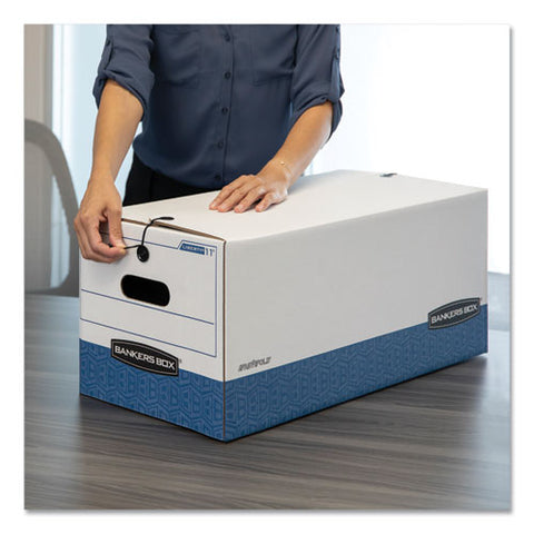 Liberty Heavy-duty Strength Storage Boxes, Legal Files, 15.25" X 24.13" X 10.75", White-blue, 4-carton