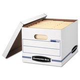 Easylift Basic-duty Strength Storage Boxes, Letter Files, 12.75" X 13.25" X 10.5", White-blue, 12-carton