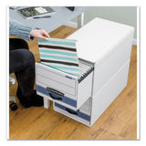 Stor-drawer Steel Plus Extra Space-savings Storage Drawers, Letter Files, 14" X 25.5" X 11.5", White-blue, 6-carton