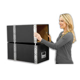 Staxonsteel Maximum Space-saving Storage Drawers, Letter Files, 14" X 25.5" X 11.13", Black, 6-carton