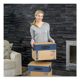 Smoothmove Prime Moving-storage Boxes, Small, Regular Slotted Container (rsc), 16" X 12" X 12", Brown Kraft-blue, 10-carton