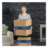 Smoothmove Prime Moving-storage Boxes, Medium, Regular Slotted Container (rsc), 18" X 18" X 16", Brown Kraft-blue, 8-carton