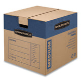 Smoothmove Prime Moving-storage Boxes, Medium, Regular Slotted Container (rsc), 18" X 18" X 16", Brown Kraft-blue, 8-carton