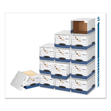 Presto Ergonomic Design Storage Boxes, Letter-legal Files, 12.88" X 16.5" X 10.38", White-blue, 12-carton
