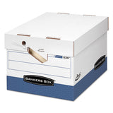 Presto Ergonomic Design Storage Boxes, Letter-legal Files, 12.88" X 16.5" X 10.38", White-blue, 12-carton