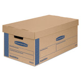 Smoothmove Prime Moving And Storage Boxes, Small, Half Slotted Container (hsc), 24" X 12" X 10", Brown Kraft-blue, 8-carton