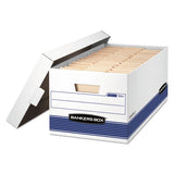 Stor-file Medium-duty Storage Boxes, Letter Files, 12.88" X 25.38" X 10.25", White-blue, 12-carton