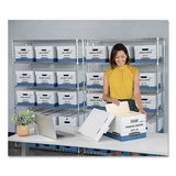 Stor-file Medium-duty Storage Boxes, Legal Files, 15.88" X 25.38" X 10.25", White-blue, 12-carton