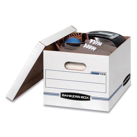 Stor-file Basic-duty Storage Boxes, Letter-legal Files, 12.5" X 16.25" X 10.5", White-blue, 12-carton